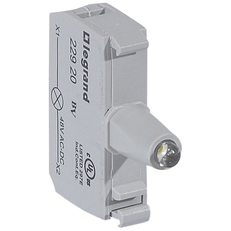 Legrand 022920 - Bloc pour tête lumineuse Osmoz raccordement à vis - 48V~ ou 48V= - blanc