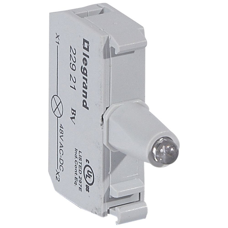 Legrand 022921 - Bloc pour tête lumineuse Osmoz raccordement à vis - 48V~ ou 48V= - rouge