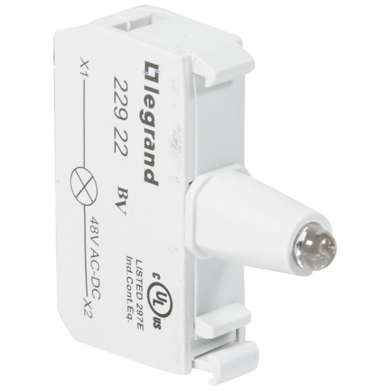 Legrand 022922 - Bloc pour tête lumineuse Osmoz raccordement à vis - 48V~ ou 48V= - vert