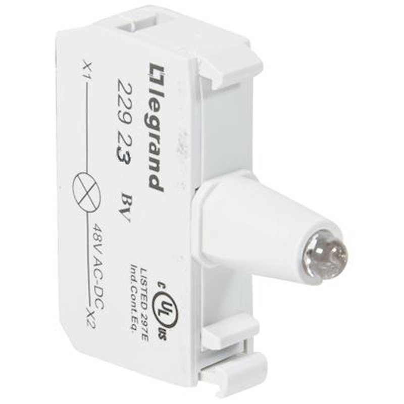 Legrand 022923 - Bloc pour tête lumineuse Osmoz raccordement à vis - 48V~ ou 48V= - bleu