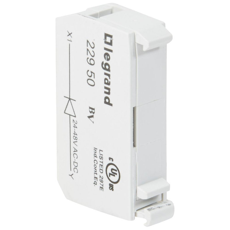 Legrand 022950 - Bloc test Osmoz raccordement à vis - 1 diode 24V et 48V