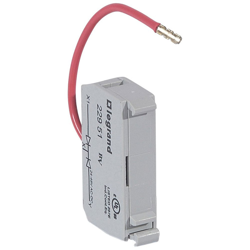 Legrand 022951 - Bloc test Osmoz raccordement à vis - 2 diodes 24V et 48V