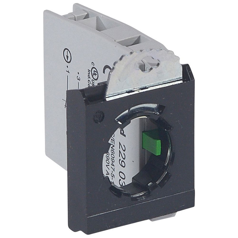Legrand 022965 - Sous-ensemble bloc tête non lum Osmoz raccordement à vis -NO/NF + étrier 3postes