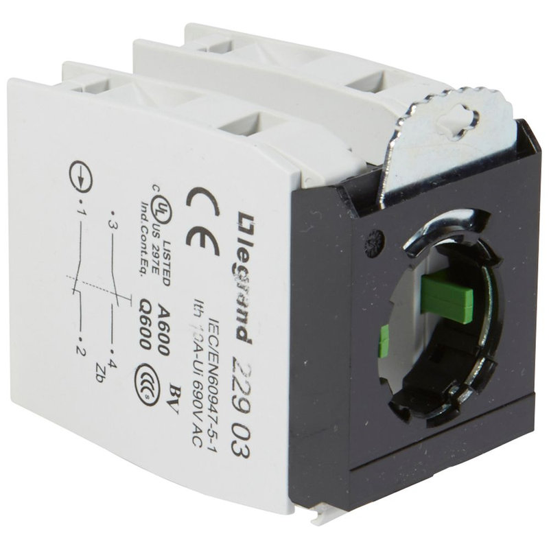 Legrand 022966 - Osmoz compo - sous-ensemble bloc - tête non lum - à vis - 2xNO/NF - 3 postes