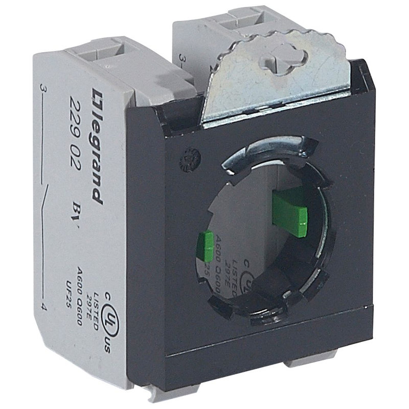 Legrand 022974 - Sous-ensemble bloc tête non lum Osmoz raccordement à vis 2NO étrier 3 postes