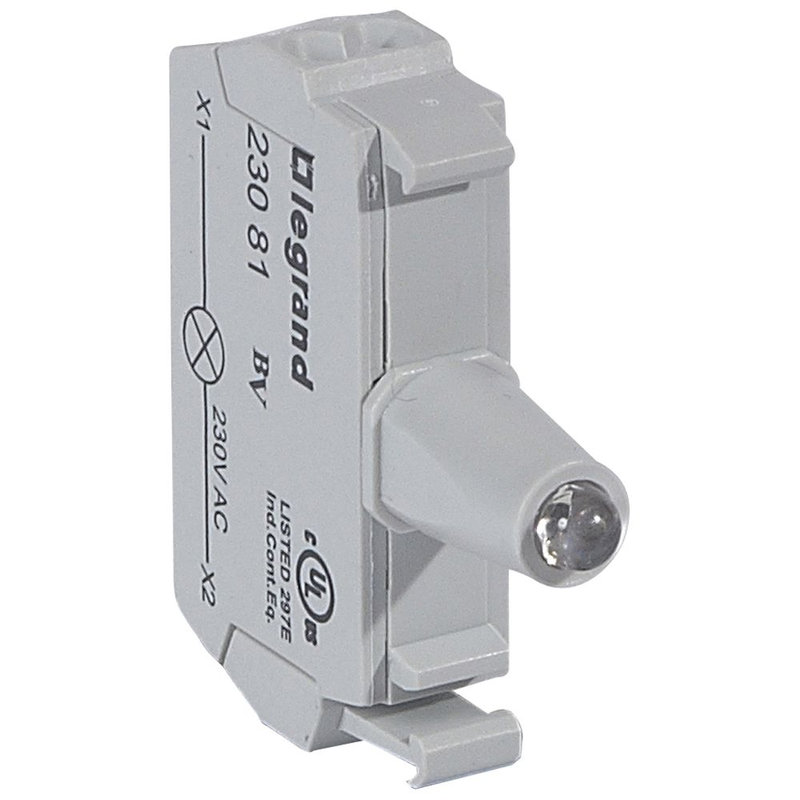 Legrand 022981 - Osmoz compo - sous-ensemble bloc - tête lum - à vis - 12/24V~/= - 2NO/NF rouge