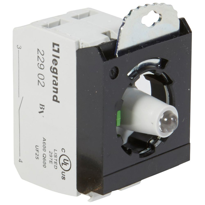 Legrand 023002 - Osmoz compo - sous-ensemble bloc - tête lum - à vis - 12/24V~/= - NO - vert