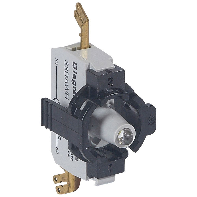 Legrand 023035 - Sous-ensemble bloc voyant lum Osmoz raccordement par languette 230V~ blanc