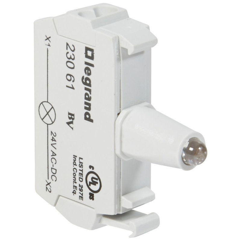 Legrand 023061 - Osmoz bloc - tête lum - à ressort - 12/24V~/= - rouge
