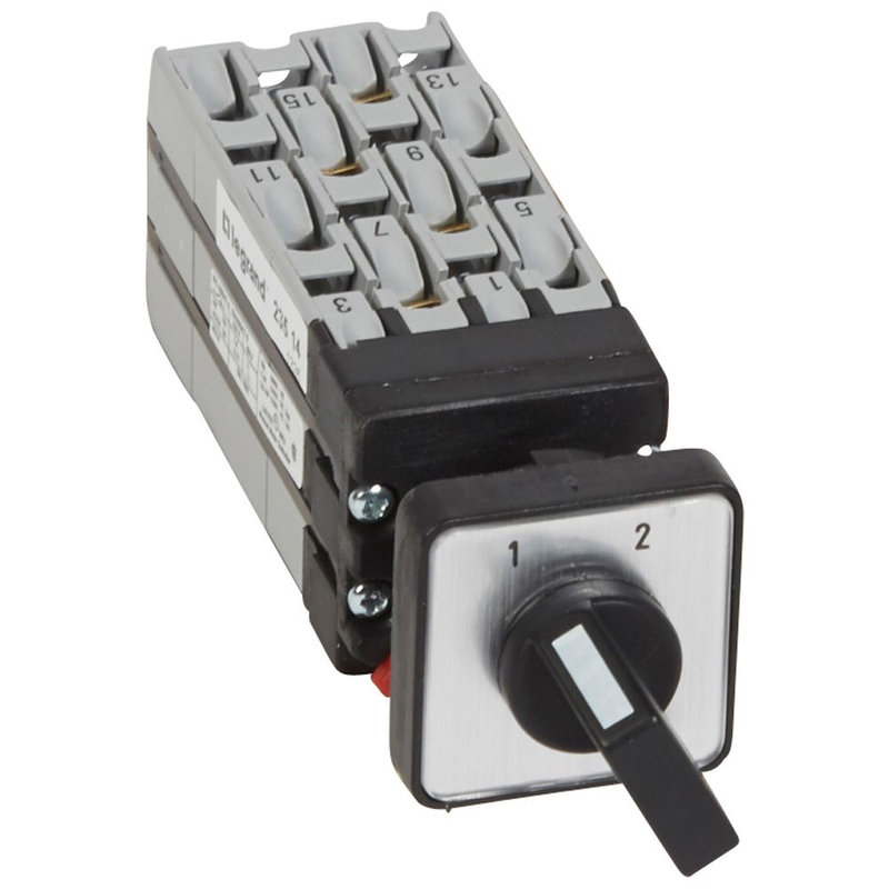 Legrand 023514 - Mini-commutateur - inverseur sans position arrêt - 4P - 8 contacts -fixation Ø22