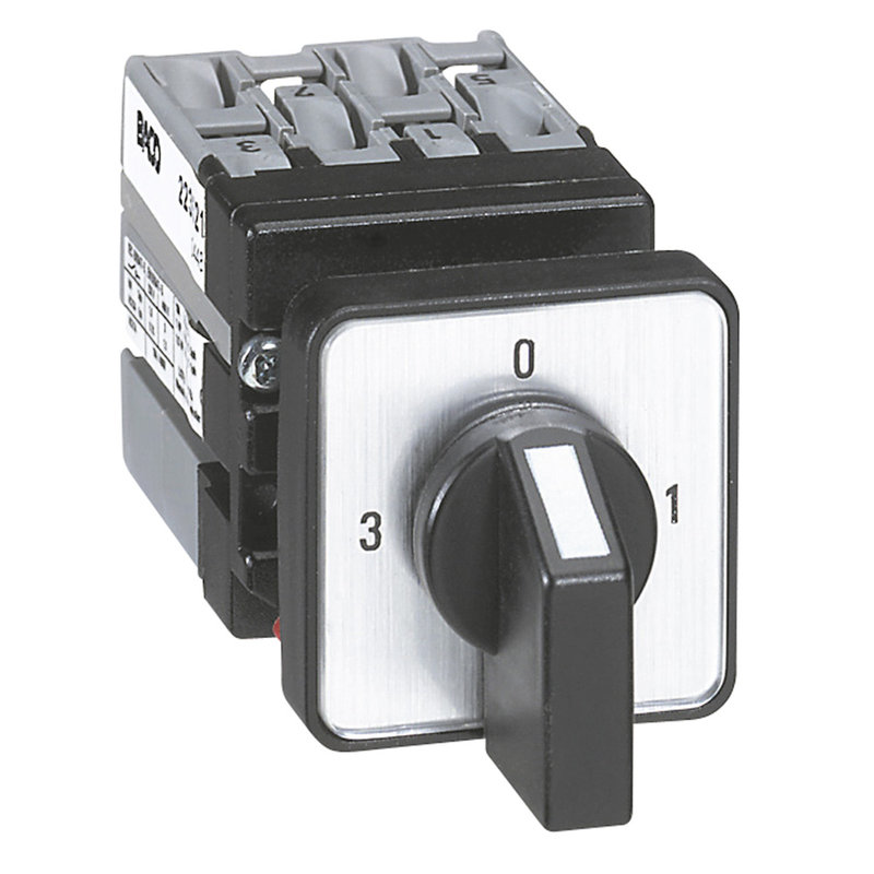 Legrand 023522 - Mini-commutateur à cames 3 directions - position arrêt -2P fixation centrale Ø22