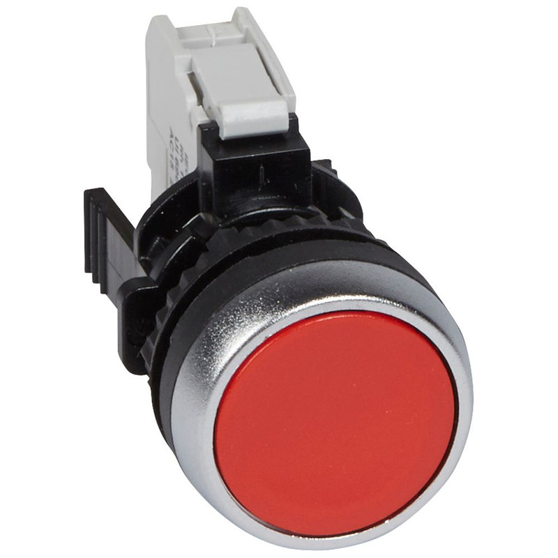 Legrand 023701 - Bouton non lumineux à impulsion affleurant IP69 Osmoz complet - rouge
