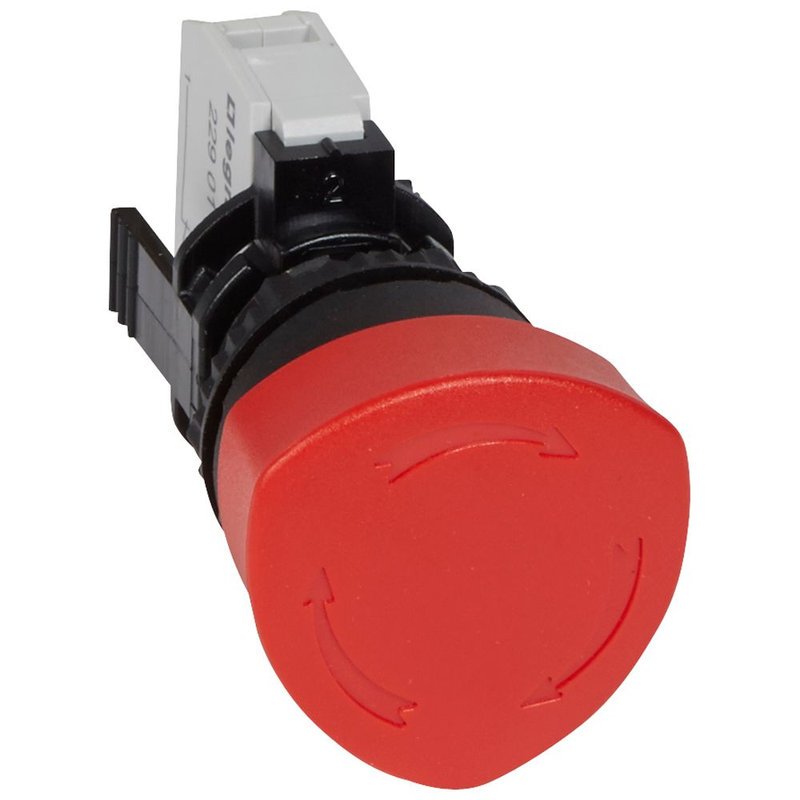 Legrand 023720 - Coup de poing à accrochage non lumineux Osmoz complet IP69 Ø40 - pousser-tourner