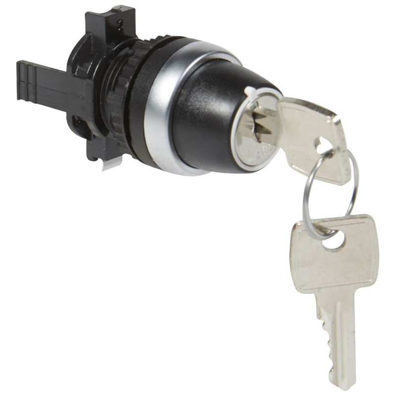 Legrand 023738 - Bouton tournant non lumineux à clé n°455 IP69 Osmoz complet - 2 positions fixes