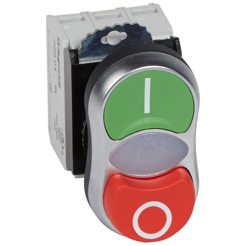 Legrand 023767 - Double touche lumineux affleurant/dépassant vert/rouge IP66 Osmoz complet 230V~