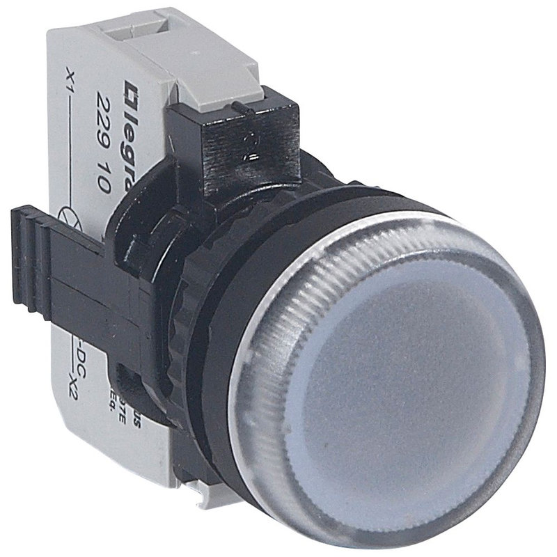 Legrand 023770 - Voyant lumineux Osmoz complet IP69 blanc - 12V à 24V alternatif ou continu