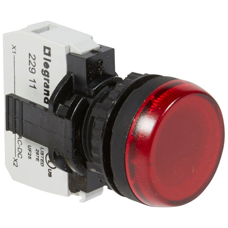 Legrand 023771 - Voyant lumineux Osmoz complet IP69 rouge - 12V à 24V alternatif ou continu
