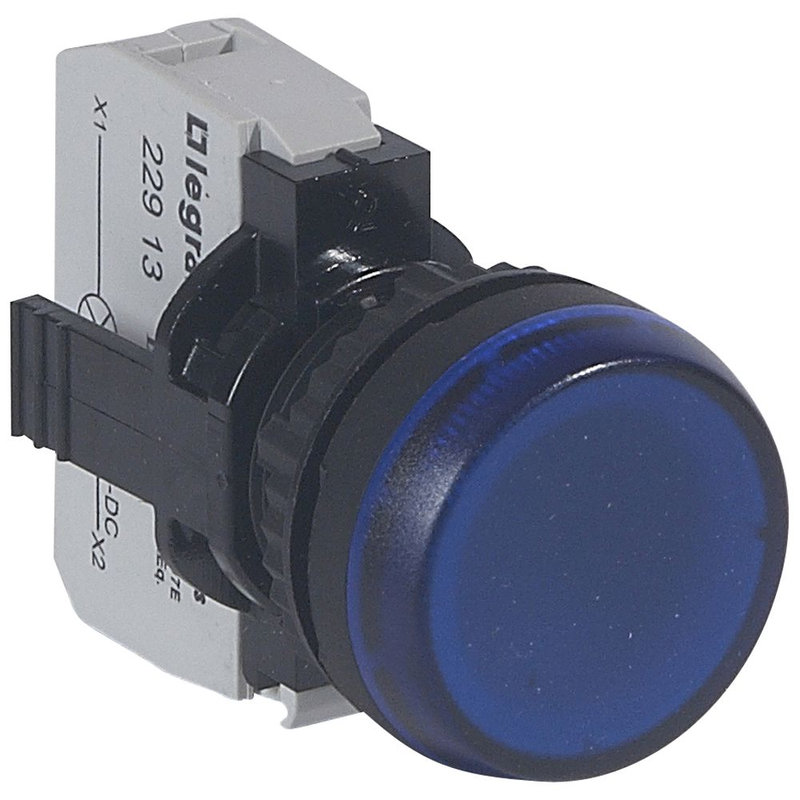 Legrand 023773 - Voyant lumineux Osmoz complet IP69 bleu - 12V à 24V alternatif ou continu