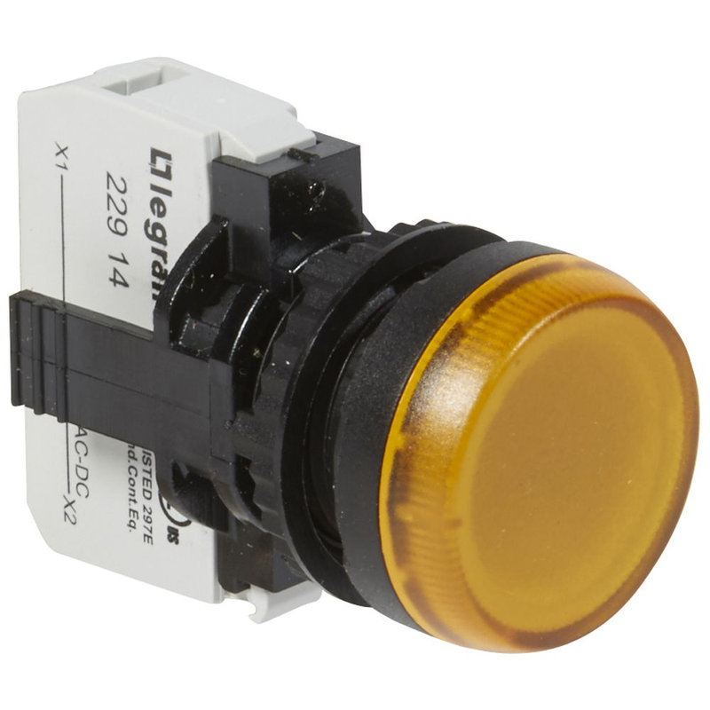Legrand 023774 - Voyant lumineux Osmoz complet IP69 jaune - 12V à 24V alternatif ou continu