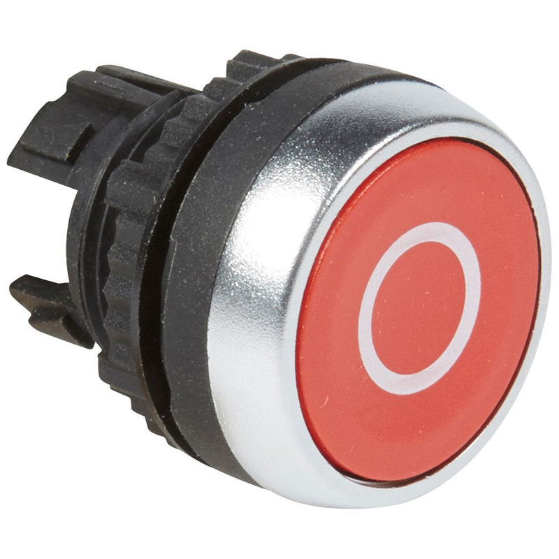 Legrand 023808 - Tête à impulsion non lumineuse affleurante IP69 Osmoz composable -rouge marqué O