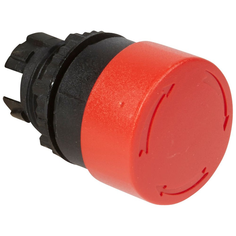 Legrand 023880 - Coup de poing Ø32 pousser-tourner coupure d'urgence IP69 Osmoz composable -rouge