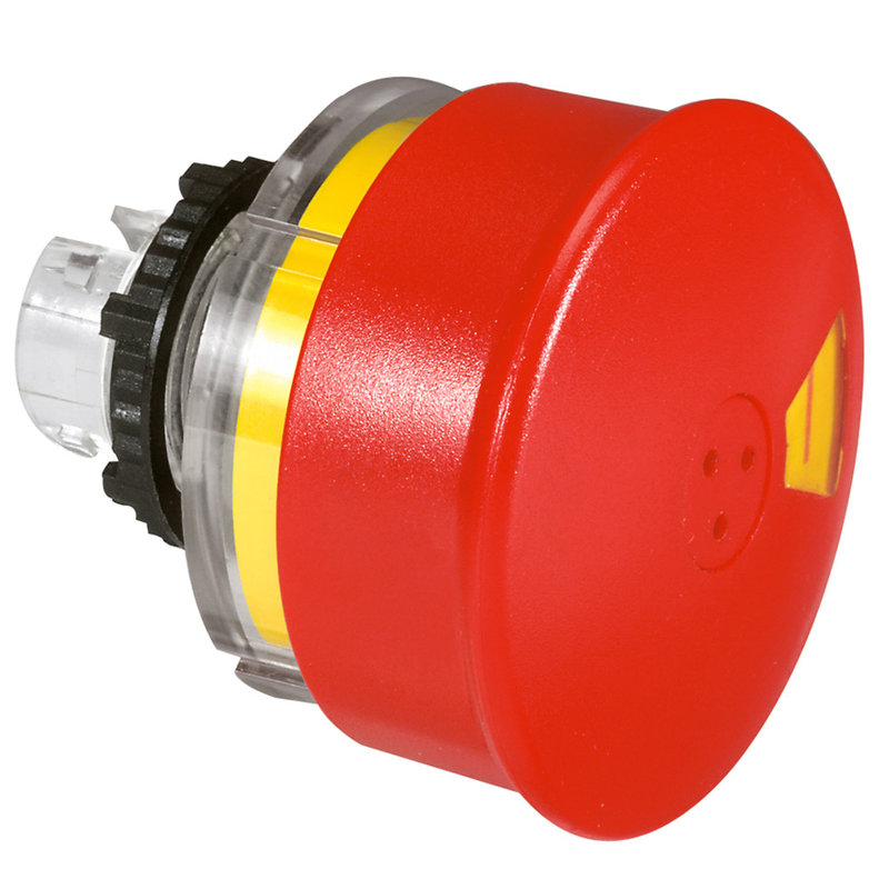 Legrand 023895 - Osmoz compo - coup de poing Ø54 EN418 visu STOP-I - pousser-tirer - rouge - IP66