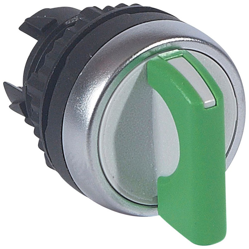 Legrand 023902 - Bouton tournant non lumineux manette verte IP66 Osmoz composable - 2 positions