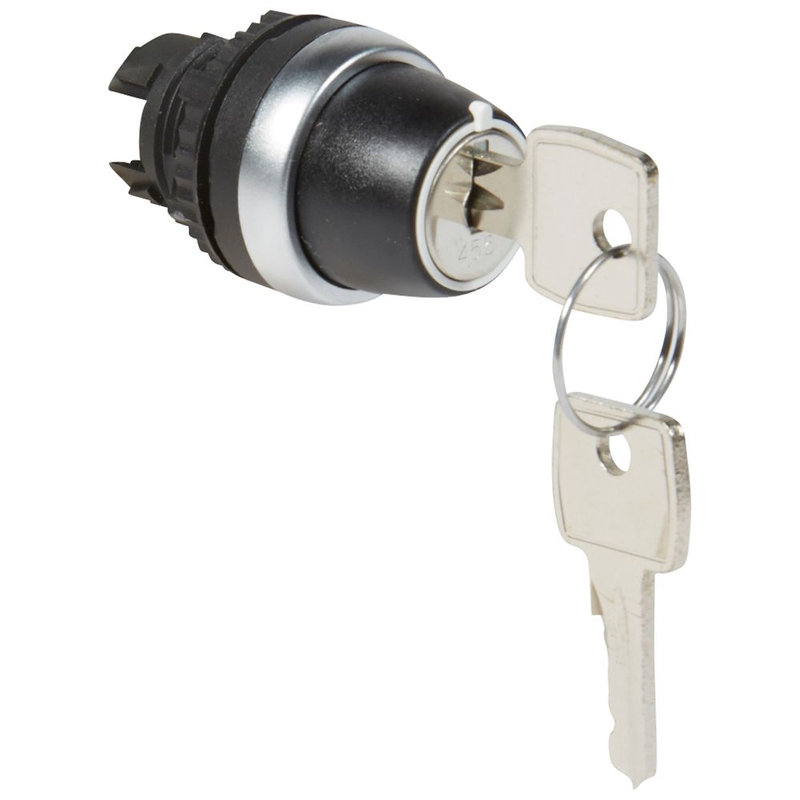 Legrand 023955 - Osmoz compo - bouton tournant non lum - clé - 2 posit. fixes ret clé (0à12h) 90°