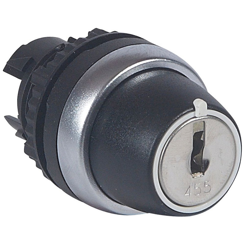 Legrand 023962 - Osmoz compo - bouton tournant non lum - clé - 3 posit. droite - 45°