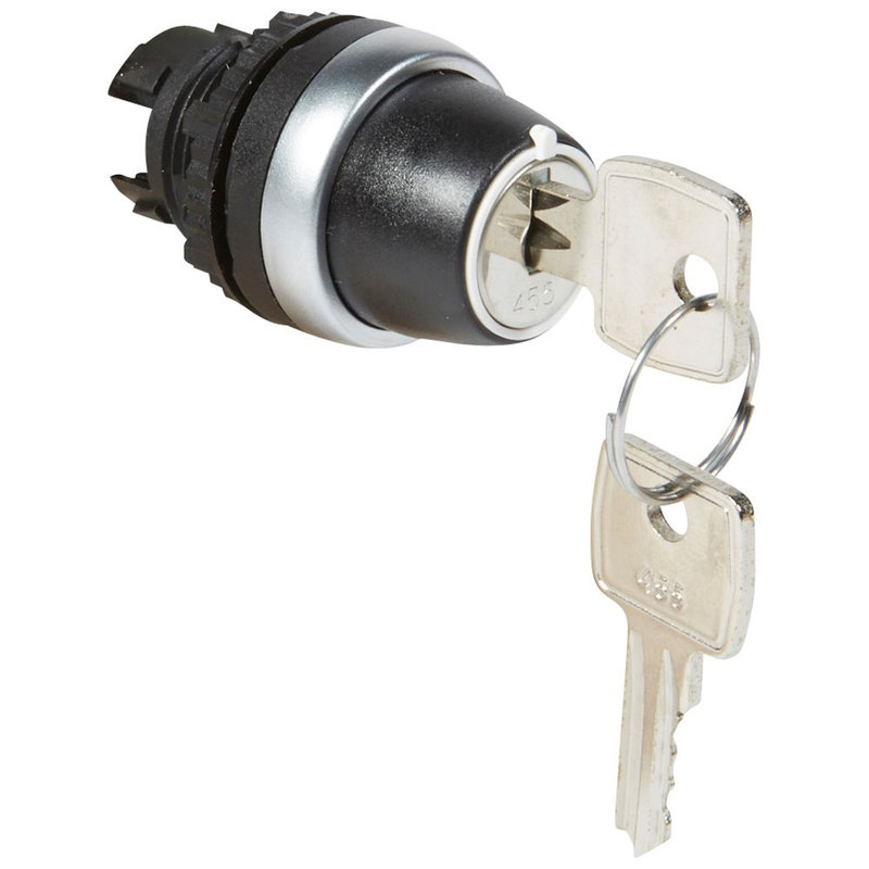 Legrand 023963 - Osmoz compo - bouton tournant non lum - clé - 3 posit. fixes ret clé - 90°