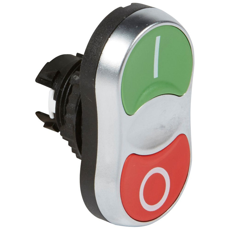 Legrand 023980 - Tête double touche affleurante non lumineuse IP66 Osmoz composable - vert/rouge