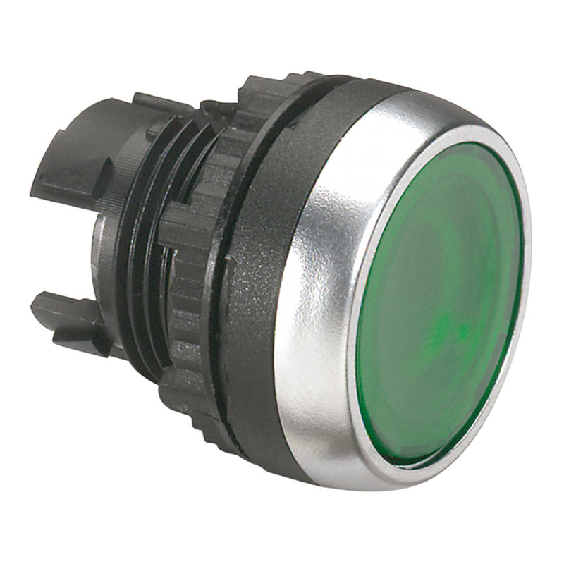 Legrand 024022 - Tête affleurante pousser-pousser lumineuse IP69 Osmoz composable - vert