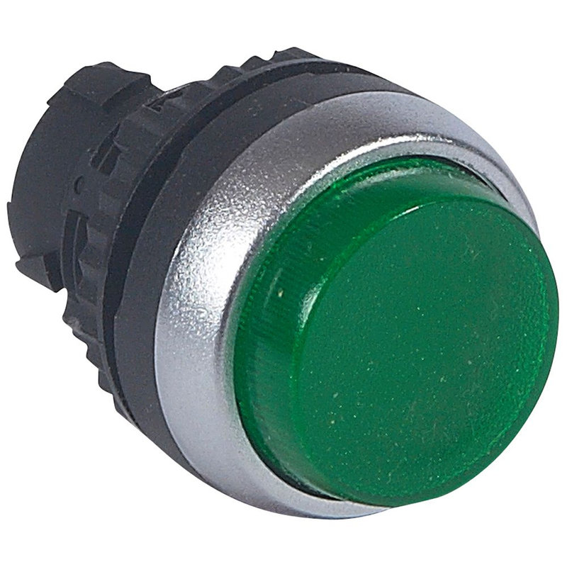Legrand 024027 - Tête dépassante pousser-pousser lumineuse IP69 Osmoz composable - vert