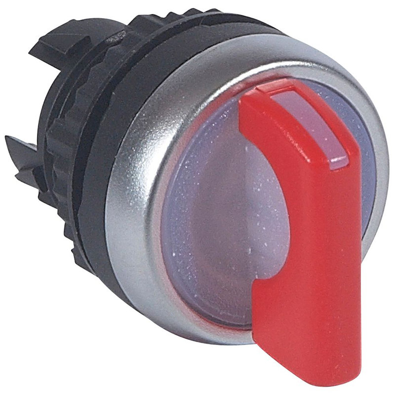 Legrand 024031 - Bouton tournant lum manette rouge IP69 Osmoz composable - 2 positions fixes 45°