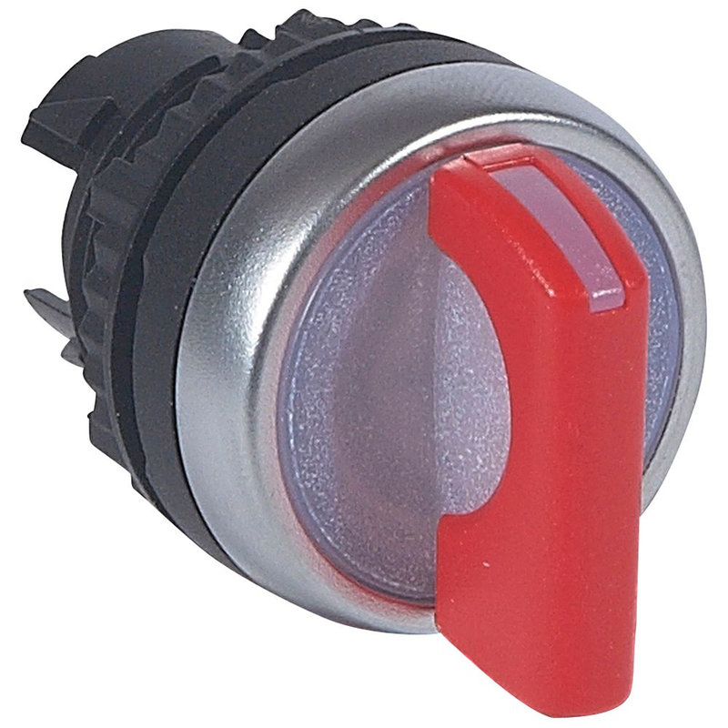 Legrand 024035 - Bouton tournant lum manette rouge IP69 Osmoz compo 2 positions fixes - 45°