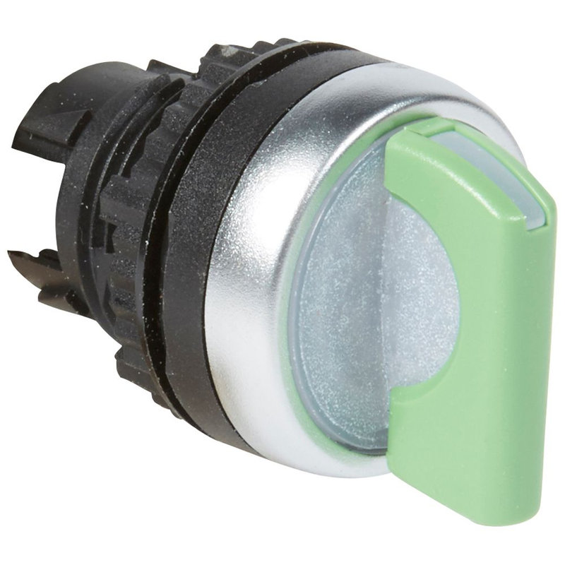 Legrand 024036 - Bouton tournant lum manette verte IP69 Osmoz compo 2 positions fixes - 45°