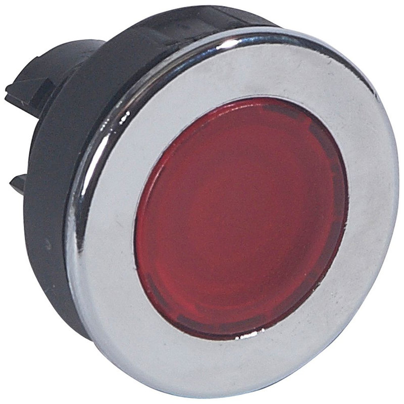 Legrand 024040 - Tête super affleurante pousser-pousser lumineuse IP66 Osmoz composable - rouge