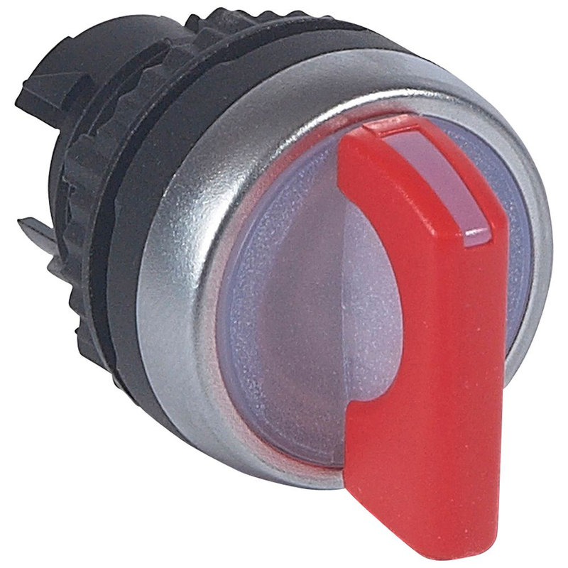 Legrand 024041 - Bouton tournant lum manette rouge IP69 Osmoz composable - 2 positions fixes 90°