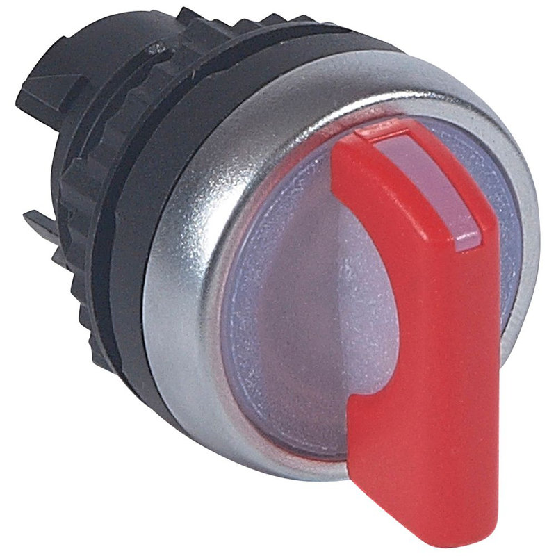 Legrand 024051 - Bouton tournant lum manette rouge IP69 Osmoz composable - 3 positions fixes 45°