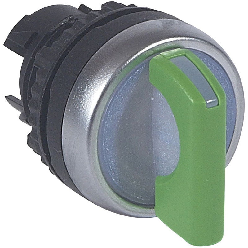 Legrand 024055 - Osmoz compo - bouton tournant lum - manette - 3 posit. droites - 45° - vert