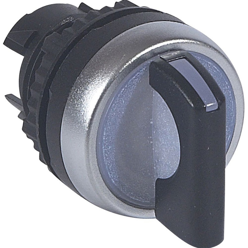 Legrand 024056 - Osmoz compo - bouton tournant lum - manette - 3 posit. droites - 45° - noir
