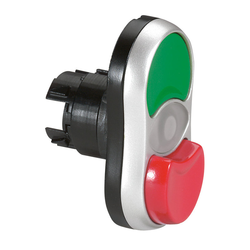Legrand 024073 - Tête double affleurante/dépassante lumineuse IP66 Osmoz composable -vert/rouge