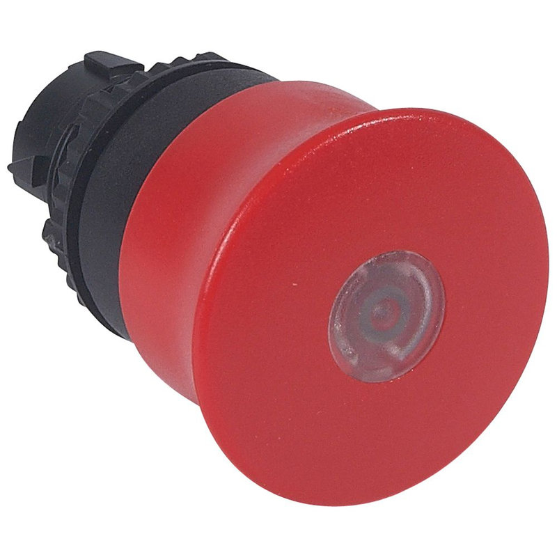 Legrand 024080 - Coup de poing Ø40 pousser-tirer lum coupure d'urgence IP69 Osmoz compo - rouge