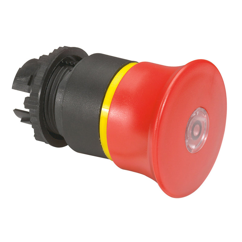 Legrand 024082 - Coup de poing Ø40 pousser-tirer lum arrêt d'urgence IP69 Osmoz compo - rouge