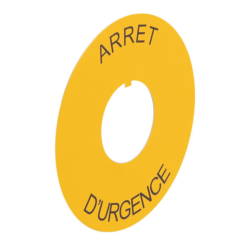 Legrand 024177 - Etiquette Osmoz pour arrêt d'urgence Ø80Avec marquage ARRET D'URGENCE - jaune