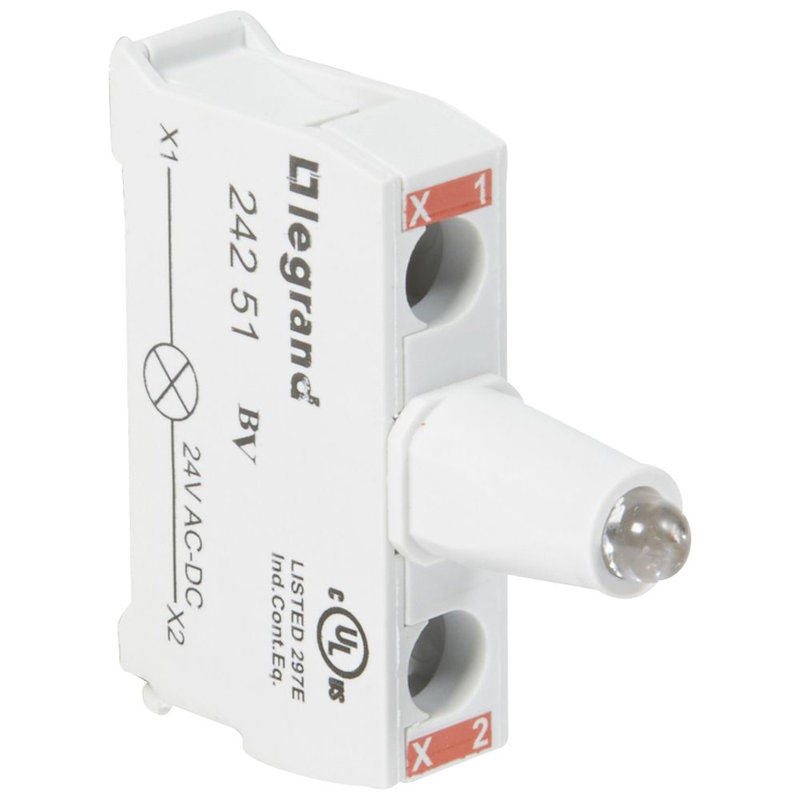 Legrand 024251 - Osmoz boîte à boutons - bloc lum LED pour tête - 12/24V~/= - rouge
