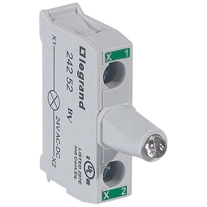 Legrand 024252 - Osmoz boîte à boutons - bloc lum LED pour tête - 12/24V~/= - vert
