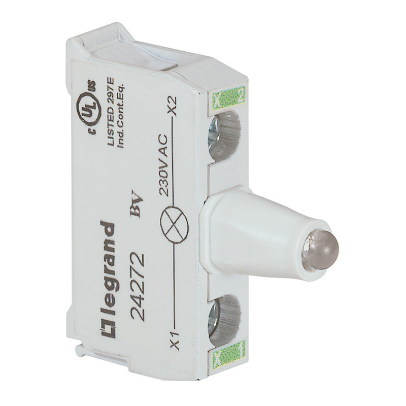 Legrand 024272 - Bloc lumineux LEDs Osmoz pour boîte à boutons - raccordement à vis - 230V~ vert