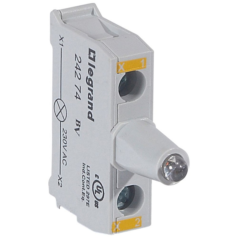 Legrand 024274 - Bloc lumineux LEDs Osmoz pour boîte à boutons - raccordement à vis - 230V~ jaune
