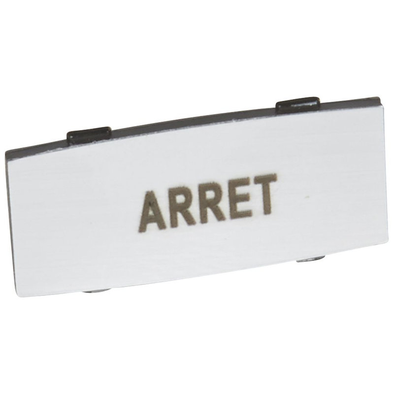 Legrand 024334 - Insert Osmoz avec texte - alu - petit modèle avec marquage ARRET